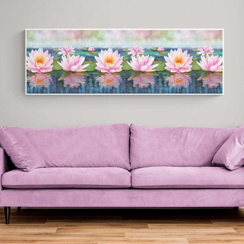 Lotus Flower in the Pond - Canvas Mérida Fine Print Art