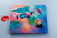 Lotus Flowers - Canvas Mérida Fine Print Art