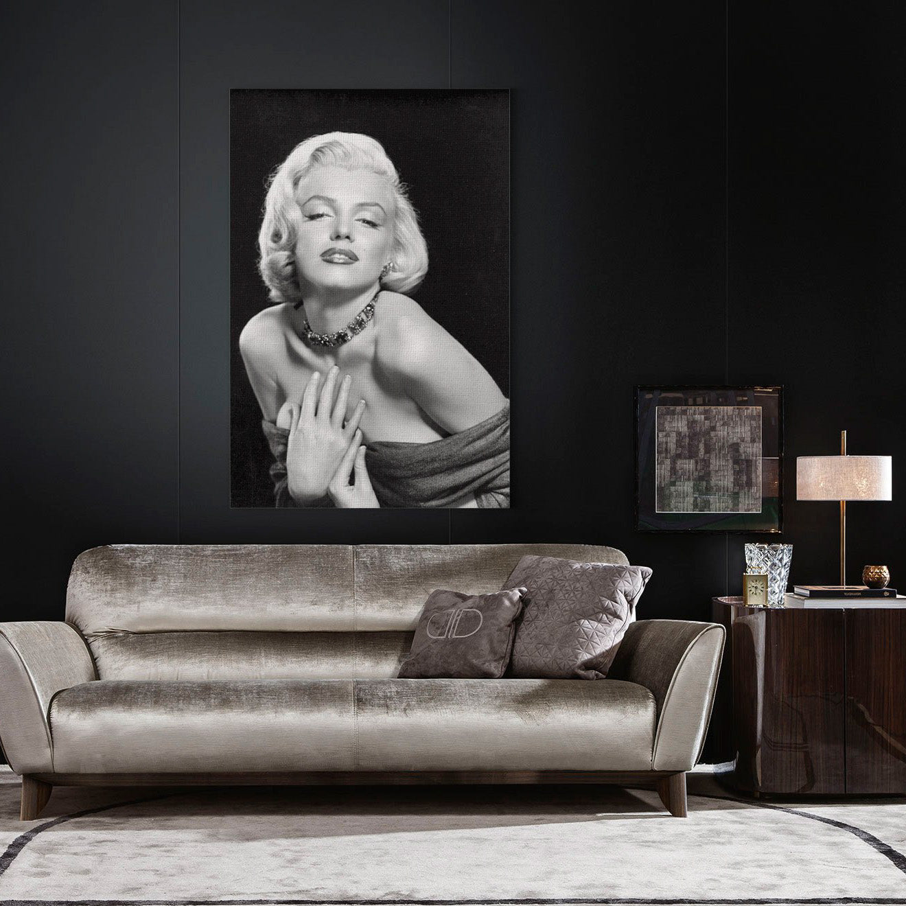 Marilyn Monroe (blanco y negro) - Canvas Mérida Fine Print Art