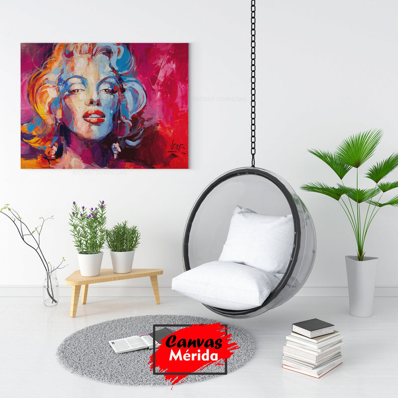 Marilyn Monroe Abstract - Canvas Mérida Fine Print Art