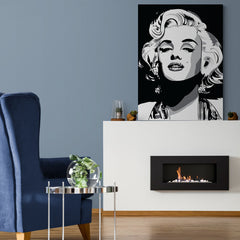 Marilyn Monroe Black and White - Canvas Mérida Fine Print Art