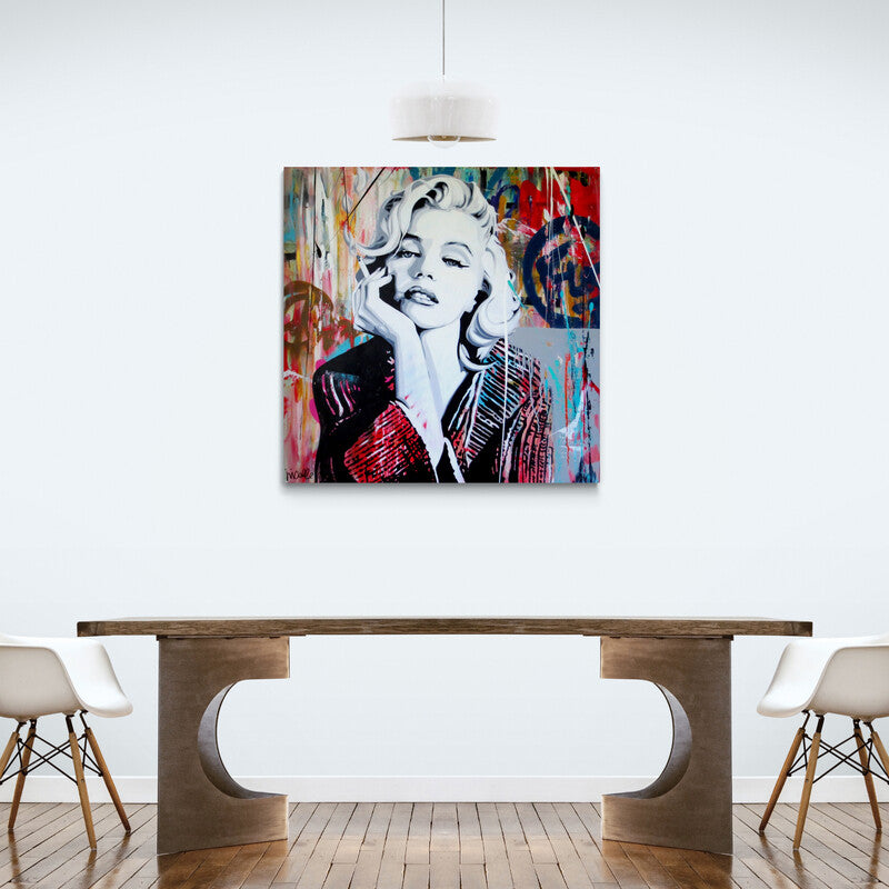 Marilyn Monroe in Colors - Canvas Mérida Fine Print Art