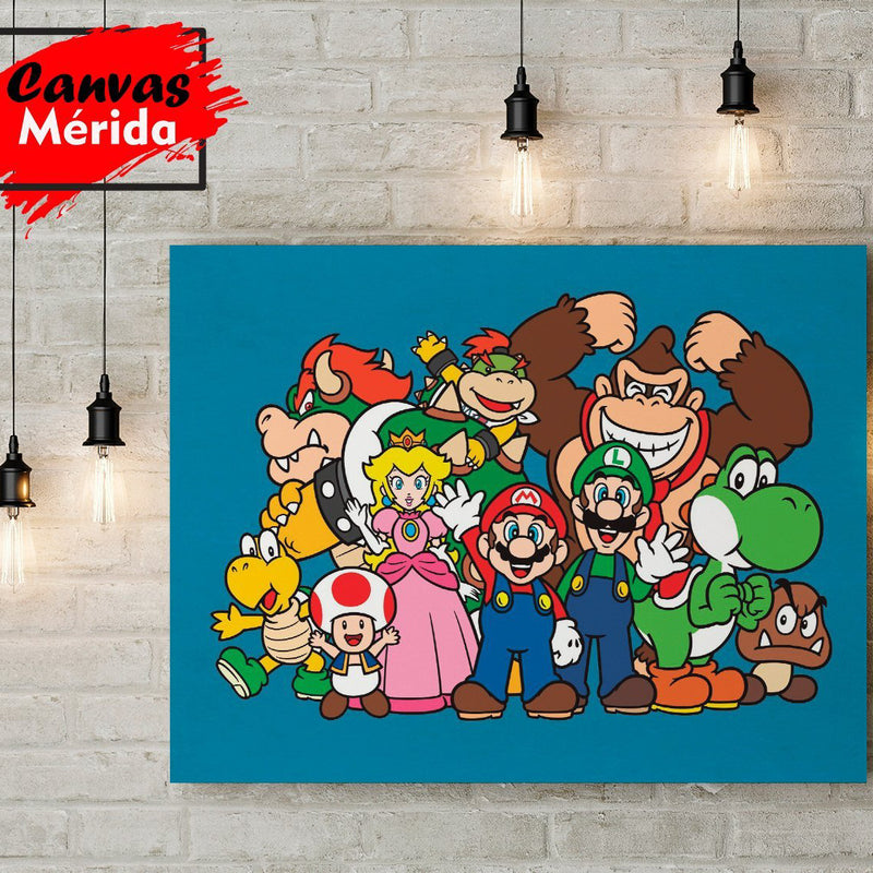 Mario Bros Personajes - Canvas Mérida Fine Print Art