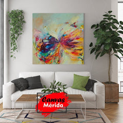 Mariposa Multicolor - Canvas Mérida Fine Print Art