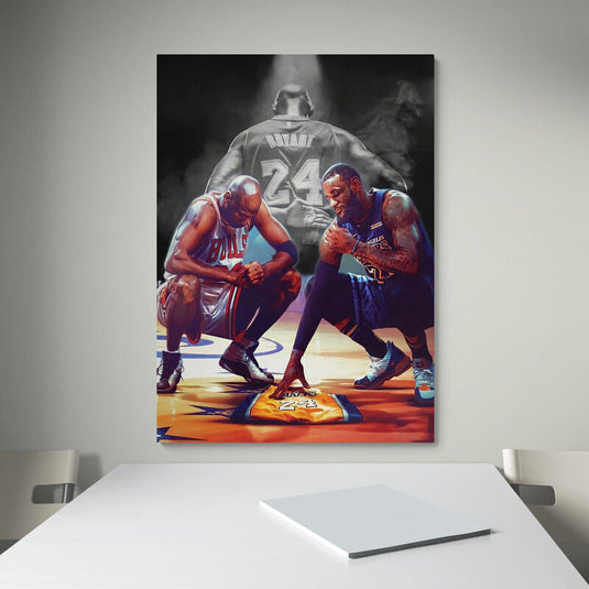 Michael Jordan, Kobe Bryant, Lebron, James - Canvas Mérida Fine Print Art