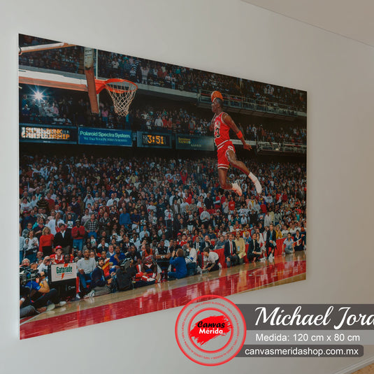 Michael Jordan Jump - Canvas Mérida Fine Print Art