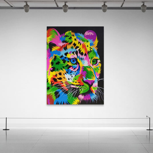 Multicolored Tiger - Canvas Mérida Fine Print Art