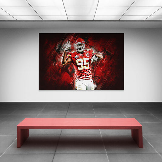 NFL Chris Jones Kansas City Chiefs - Canvas Mérida Fine Print Art