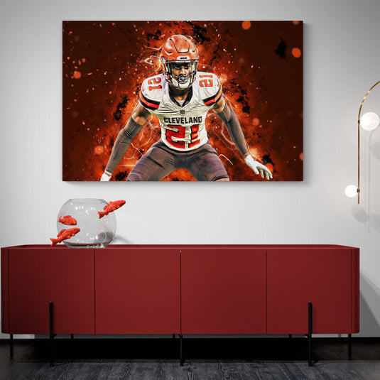 NFL Denzel Ward Cleveland Browns - Canvas Mérida Fine Print Art