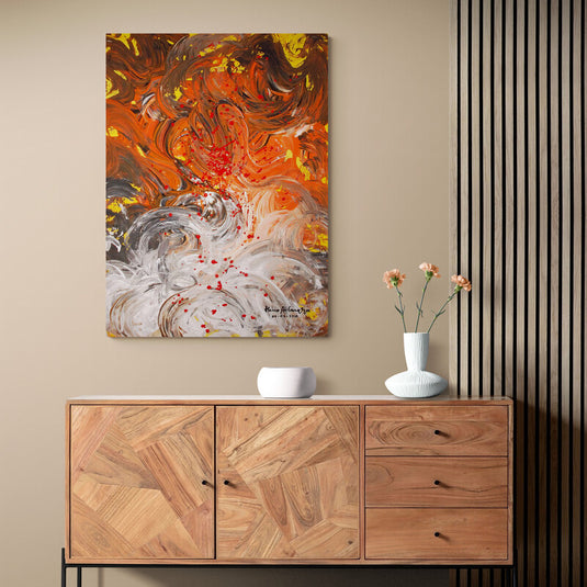 Orange Silver - Canvas Mérida Fine Print Art