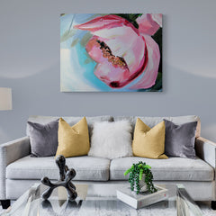 Painting Pink Flower - Canvas Mérida Fine Print Art