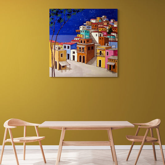 Picturesque Village - Canvas Mérida Fine Print Art