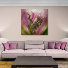 Pink Calla Lilies - Canvas Mérida Fine Print Art