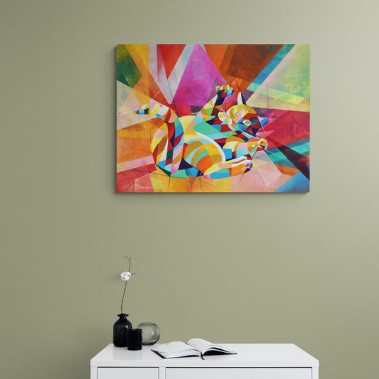 Playful Kitten - Canvas Mérida Fine Print Art