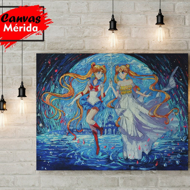 Pretty Soldier Sailor Moon - Canvas Mérida Fine Print Art