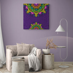 Purple Mandala - Canvas Mérida Fine Print Art