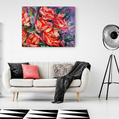 Red Roses in Oil - Canvas Mérida Fine Print Art