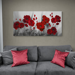 The red flowers - Canvas Mérida Fine Print Art