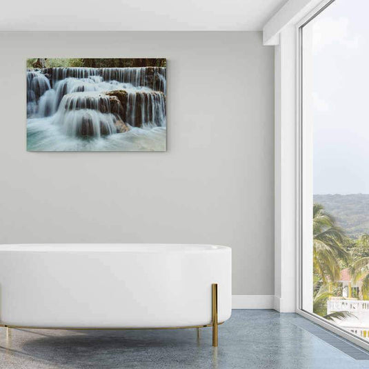 Relaxing Waterfalls - Canvas Mérida Fine Print Art