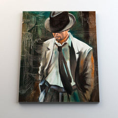 Retrato del Hombre con un Cigarrillo - Canvas Mérida Fine Print Art