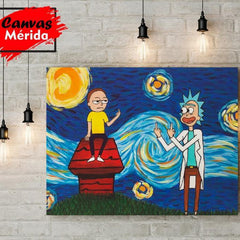 Rick and Morty Snoopy House - Canvas Mérida Fine Print Art
