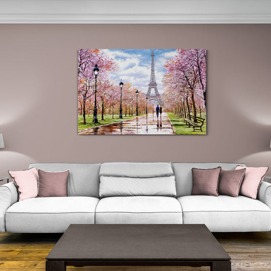 Romantic Walk in Paris - Canvas Mérida Fine Print Art