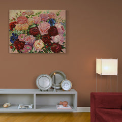 Roses and Peonies - Canvas Mérida Fine Print Art