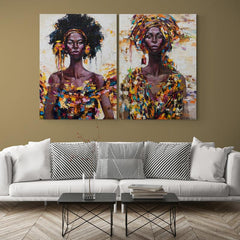 Set Caribbean Women - Canvas Mérida Fine Print Art