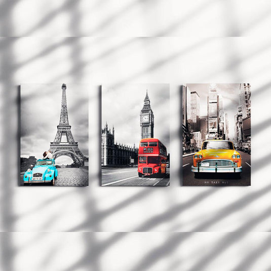 Set European Three Colors - Canvas Mérida Fine Print Art