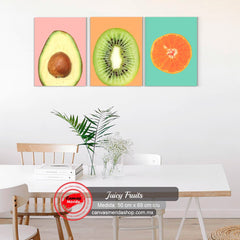 Set Juicy Fruits - Canvas Mérida Fine Print Art