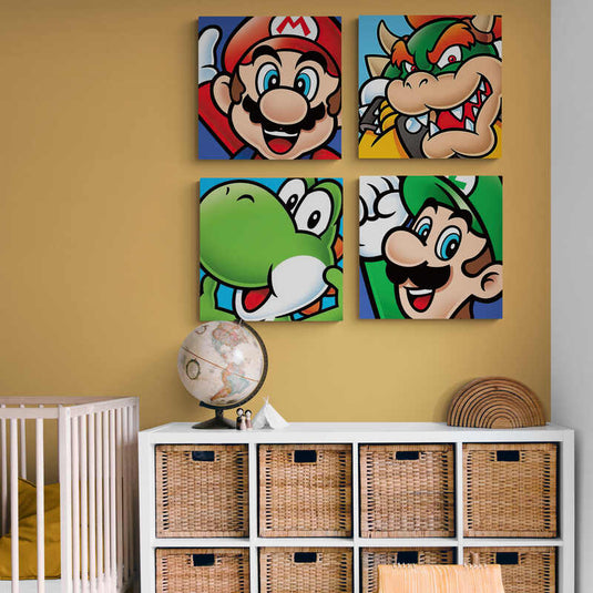 Set Mario Bros - Canvas Mérida Fine Print Art