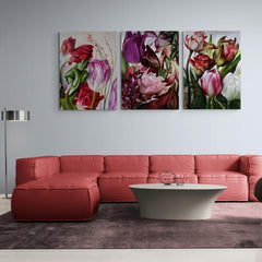 Set Red Tulip - Canvas Mérida Fine Print Art