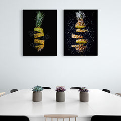 Set Sliced Pineapples - Canvas Mérida Fine Print Art