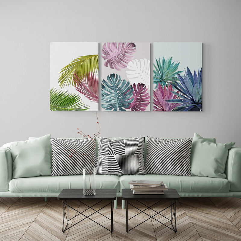 Set Tropical Leaf - Canvas Mérida Fine Print Art