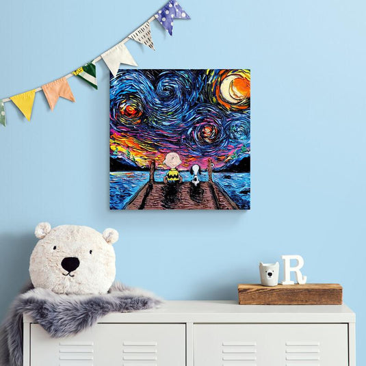 Snoopy Van Gogh - Canvas Mérida Fine Print Art