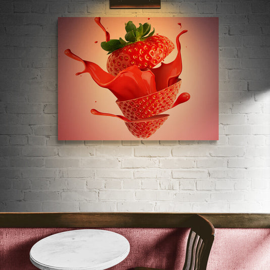 Strawberry Milkshake - Canvas Mérida Fine Print Art