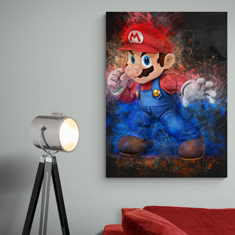 Super Mario Bros - Canvas Mérida Fine Print Art