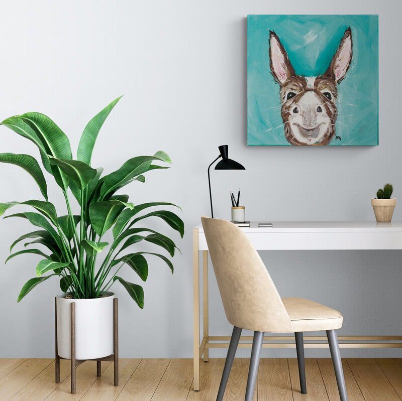 The Curious Donkey - Canvas Mérida Fine Print Art
