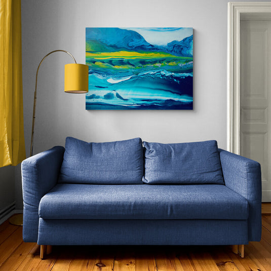 The Lake and the Mountains - Canvas Mérida Fine Print Art