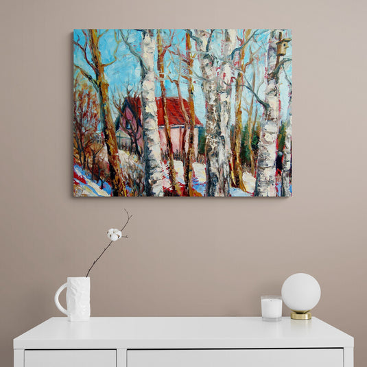 The Little House on the Hill - Canvas Mérida Fine Print Art