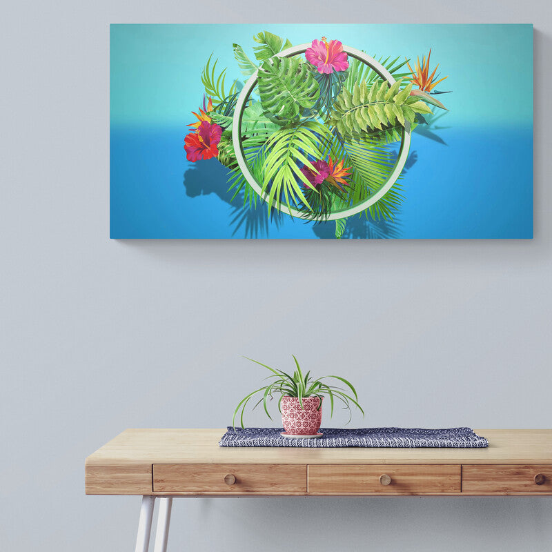 Tropical Flowers - Canvas Mérida Fine Print Art
