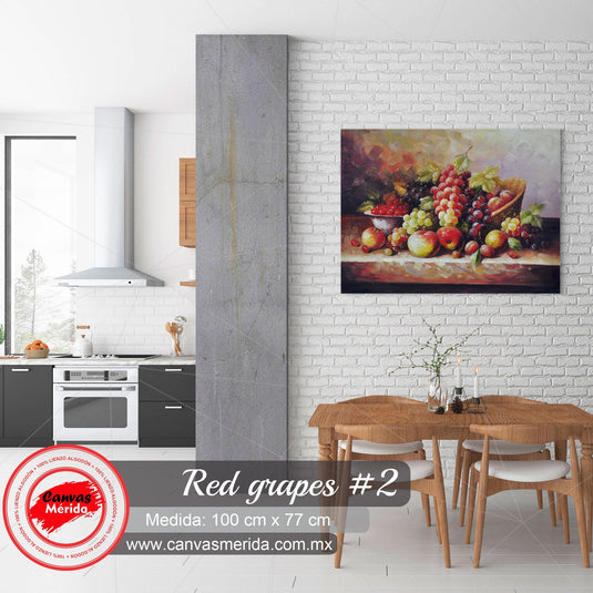 Uvas Rojas Numero 2 - Canvas Mérida Fine Print Art