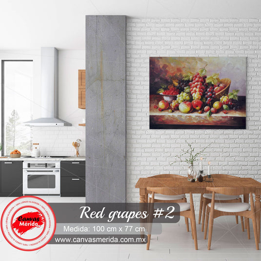 Uvas y Vino Numero 2 - Canvas Mérida Fine Print Art