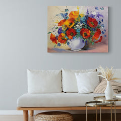 Vase with Poppies - Canvas Mérida Fine Print Art