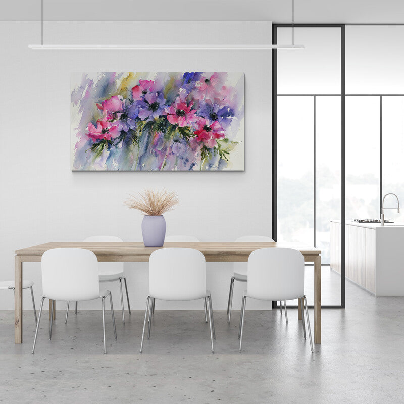Violet and Fuchsia Flowers - Canvas Mérida Fine Print Art