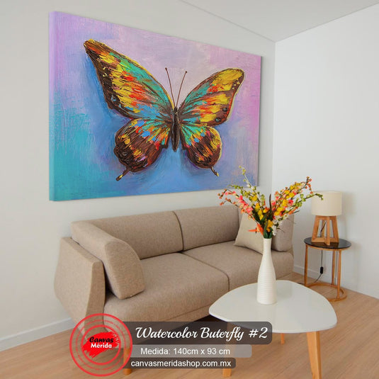 Watercolor Butterfly #2 - Canvas Mérida Fine Print Art