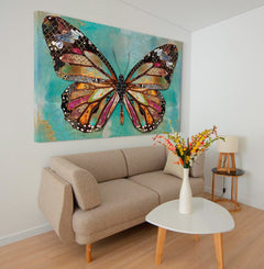 Watercolor Butterfly (mariposa) - Canvas Mérida Fine Print Art