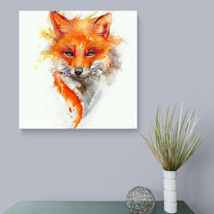 Watercolor Fox - Canvas Mérida Fine Print Art
