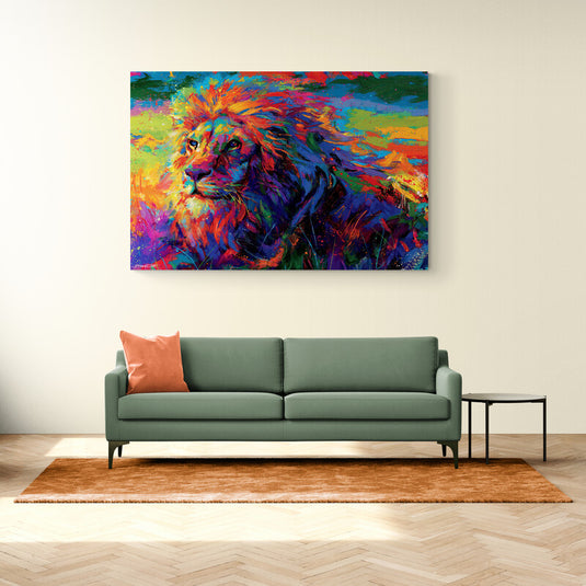 León en colores vibrantes