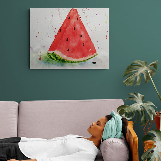 Watermelon Slice - Canvas Mérida Fine Print Art